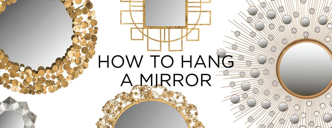 How To Hang A Mirror Safavieh Home, How High To Hang Mirror Over Furniture